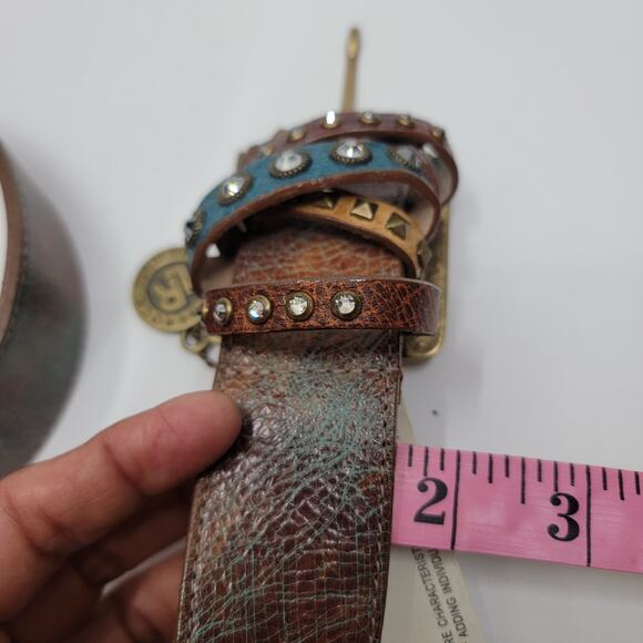 LEATHEROCK TEAL LEATHER BELT, SIZE 32, NWT - Picture 8 of 9